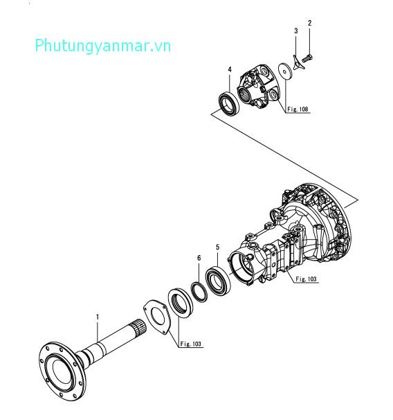 Trục bánh xe cầu sau